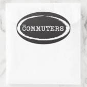 通勤者ステッカー 楕円形シール (バッグ)