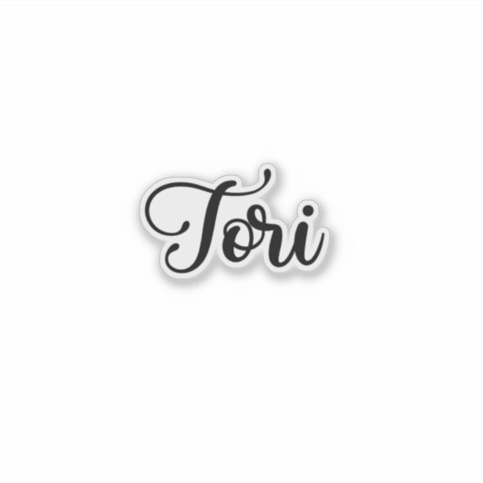 通名 – 手書き書 シール (正面)