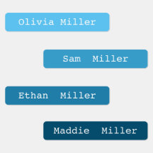 通学カラフル場の防水名ラベル