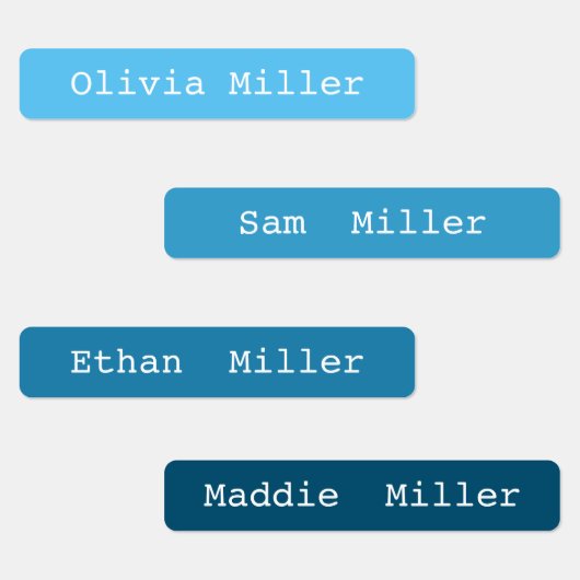 通学カラフル場の防水名ラベル ラベル (グループ)