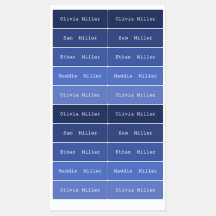 通学カラフル場の防水名ラベル