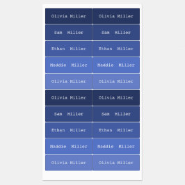 通学カラフル場の防水名ラベル ラベル