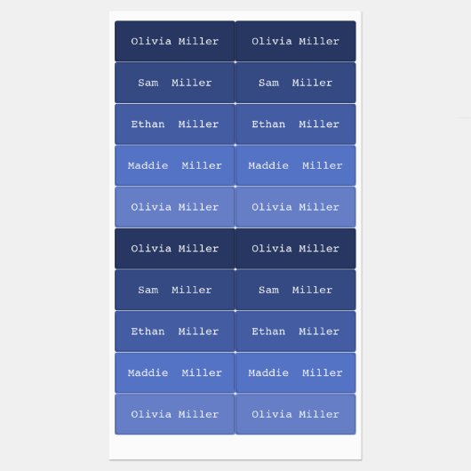通学カラフル場の防水名ラベル ラベル (シート)