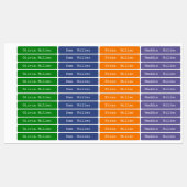 通学カラフル場の防水名ラベル ラベル (シート)