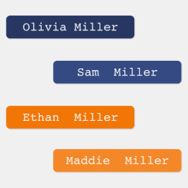 通学カラフル場の防水名ラベル ラベル
