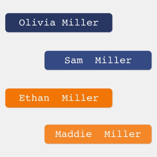 通学カラフル場の防水名ラベル ラベル (グループ)