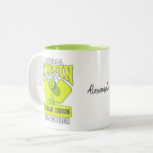 通常のいとこ同様のピクルボールのいとこのみクール ツートーンマグカップ (正面左)