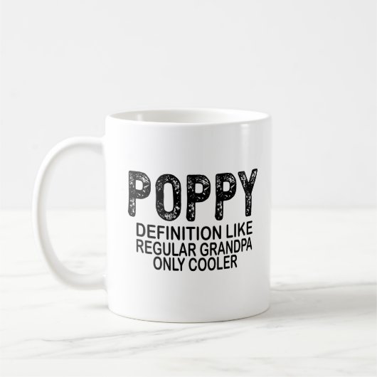 通常のおじいちゃんだけのようなPOPPY定クール義 コーヒーマグカップ (左)