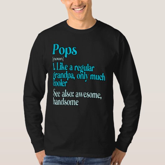 通常のおじいちゃんのようなメンズポップはクール Tシャツ (正面)