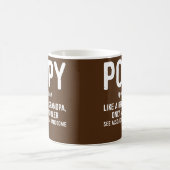 通常のおじいちゃんのようなメンズポピー定義 コーヒーマグカップ (中央)