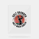 通常のおじいちゃんのようにゴルフのおじいちゃん(2) アクリルサイン (正面)