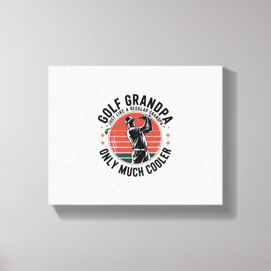 通常のおじいちゃんのようにゴルフのおじいちゃん(2) キャンバスプリント (正面)