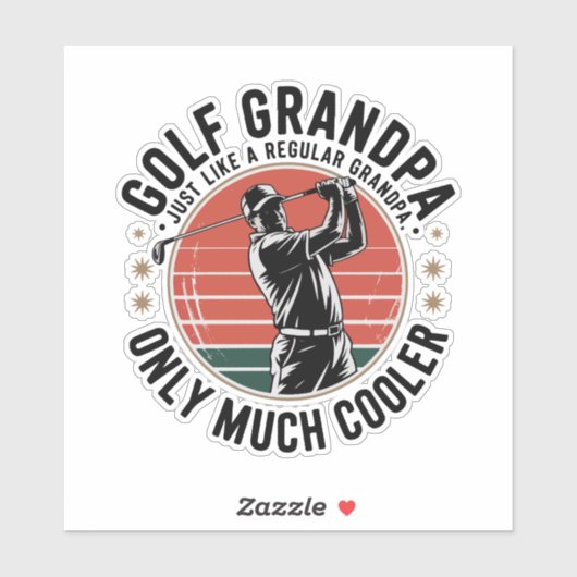 通常のおじいちゃんのようにゴルフのおじいちゃん(2) シール (シート)