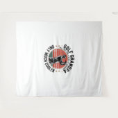 通常のおじいちゃんのようにゴルフのおじいちゃん(2) タペストリー (正面(横))