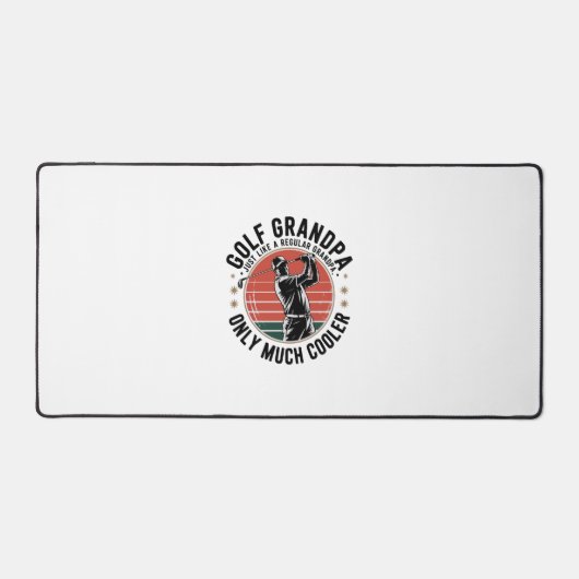 通常のおじいちゃんのようにゴルフのおじいちゃん(2) デスクマット (正面)