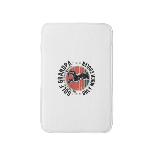 通常のおじいちゃんのようにゴルフのおじいちゃん(2) バスマット (正面縦)