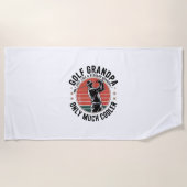 通常のおじいちゃんのようにゴルフのおじいちゃん(2) ビーチタオル (正面)