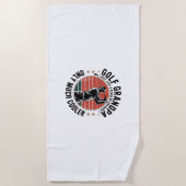 通常のおじいちゃんのようにゴルフのおじいちゃん(2) ビーチタオル (正面)