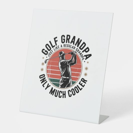 通常のおじいちゃんのようにゴルフのおじいちゃん(2) 台座サイン (正面)