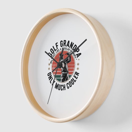 通常のおじいちゃんのようにゴルフのおじいちゃん(2) 壁時計 (傾斜)