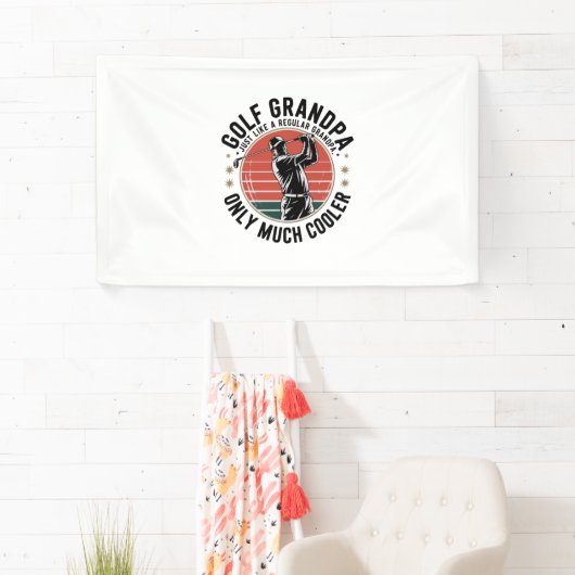 通常のおじいちゃんのようにゴルフのおじいちゃん(2) 横断幕 (インサイチュ)