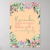 通常のおもしろいファミリ引用文 ポスター (正面)