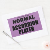 通常のアコーディオンプレーヤーの矩形ステッカー 長方形シール (封筒)