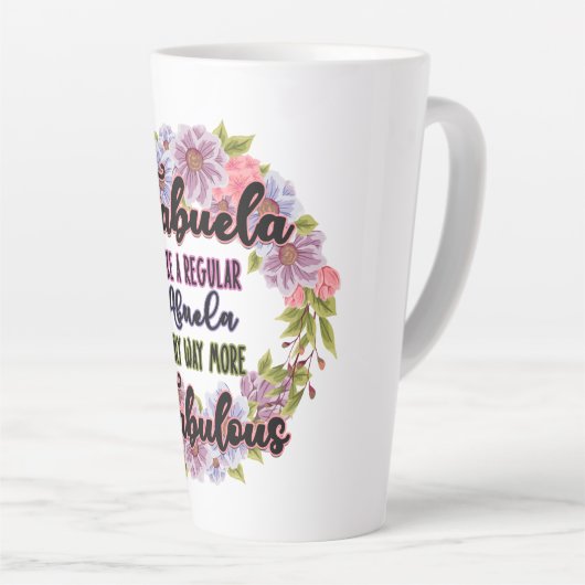 通常のアブエラのようなファブエラは素晴らしい カフェラテマグ (右アングル)