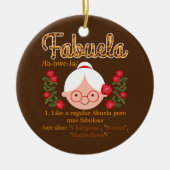 通常のアブエラヒョウのようなファブエラスペインの セラミックオーナメント (正面)