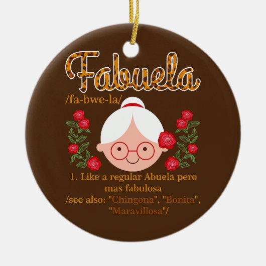 通常のアブエラヒョウのようなファブエラスペインの セラミックオーナメント (正面)