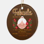 通常のアブエラヒョウのようなファブエラスペインの セラミックオーナメント (左)