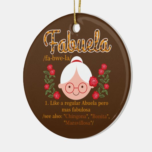 通常のアブエラヒョウのようなファブエラスペインの セラミックオーナメント (左)