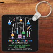 通常のエンジンと同様のケミカルエンジニア定義 キーホルダー (裏面)