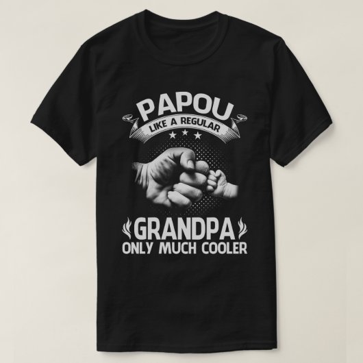 通常のグランドパのみのようなPAPOU定クール義 Tシャツ (デザイン正面)