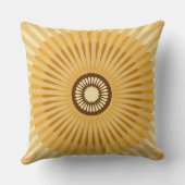 通常のセンタリングされた黄色のスターフラワー クッション (裏面)