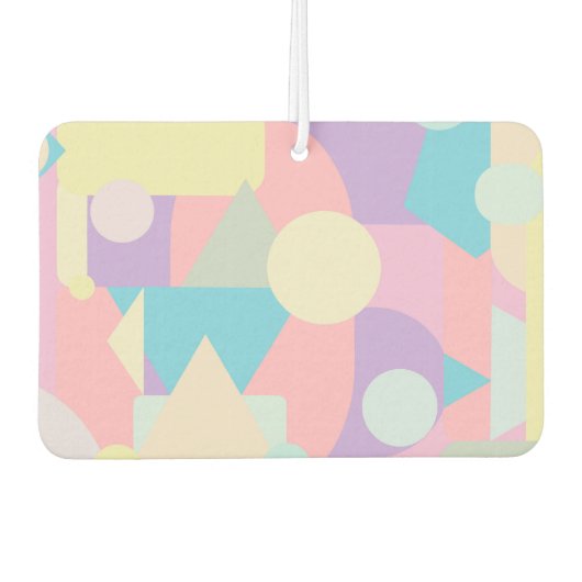 通常のパステルシェイプ(抽象芸術コラージュ) カーエアーフレッシュナー (正面)