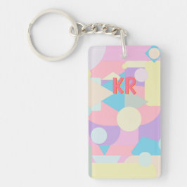 通常のパステルシェイプ(抽象芸術コラージュ) キーホルダー