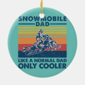 通常のパパと同様のMensスノーモービルパパクール セラミックオーナメント (裏面)
