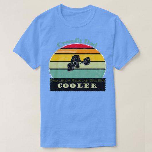 通常のパパのようにクロスフィットパパがクーラーTShirt Tシャツ (デザイン正面)