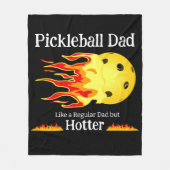 通常のパパのようにピックボールパパが熱い暗い フリースブランケット (正面)