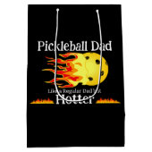 通常のパパのようにピックボールパパが熱い暗い ミディアムペーパーバッグ (裏面)