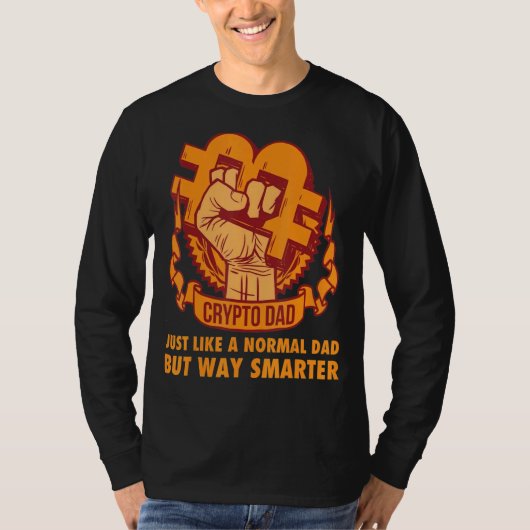 通常のパパ暗号通貨Fと同様の暗号パパ Tシャツ (正面)