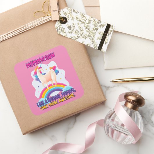 通常のママのようなモンマイコーンだけ素晴らし スクエアシール (ギフト)