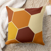 通常の幾何学的なオレンジ色の六角形パターン クッション (ブランケット)