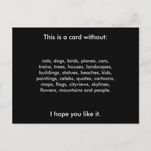 通常の物 ポストカード (正面)