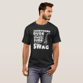 通常の男と同じようにサクソフォンダードがMoと Tシャツ (正面フル)