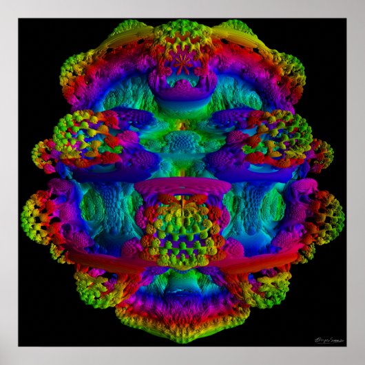 通常の着色を持つマンデルバルブ ポスター (正面)