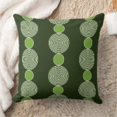 通常の緑の円の線パターン クッション (ブランケット)