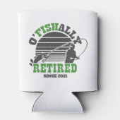 通常の退職した魚釣り退職ギフトグリーン 缶クーラー (裏面)