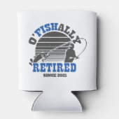 通常の退職した魚釣り退職ギフトブルー 缶クーラー (裏面)